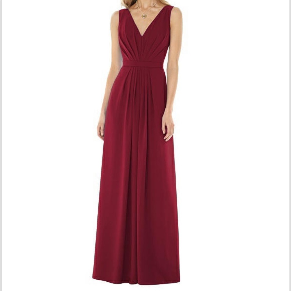 Dessy Bridesmaid Dress in Burgundy
